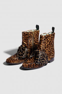 Heimstone BB Boots In Leopard & Giraffe Printed Leather Shoes
