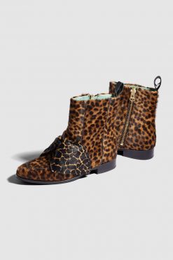 Heimstone BB Boots In Leopard & Giraffe Printed Leather Shoes