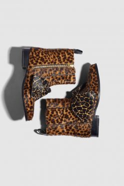 Heimstone BB Boots In Leopard & Giraffe Printed Leather Shoes
