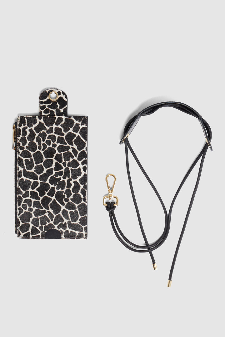 Heimstone Celebration Looks The Minis - Large Neck Wallet In White Giraffe Printed Leather 5 Heimstone Celebration Looks The Minis - Large Neck Wallet In White Giraffe Printed Leather