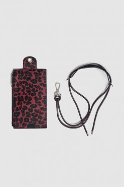 Heimstone The Minis - Large Neck Wallet In Burgundy Leopard Printed Leather 10 Heimstone The Minis - Large Neck Wallet In Burgundy Leopard Printed Leather