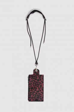 Heimstone The Minis - Large Neck Wallet In Burgundy Leopard Printed Leather 15 Heimstone The Minis - Large Neck Wallet In Burgundy Leopard Printed Leather