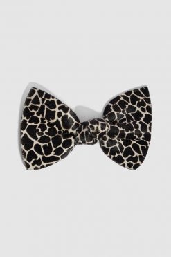 Heimstone Hair Clips Small Hair Clip In White Giraffe Printed Leather