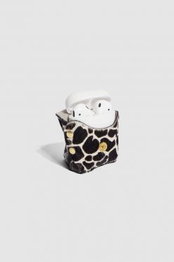 Heimstone Airpods Case In White Giraffe Leather