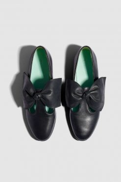 Heimstone Three Seven Paris BB Ballerina Shoes In Black Leather