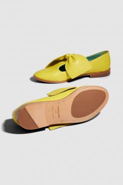 Heimstone BB Ballerina Shoes In Yellow Leather