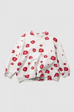 Heimstone Harlem Jumper In Poppy Printed Fleece