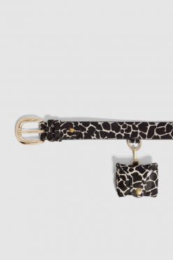 Heimstone Belt In White Giraffe Printed Leather