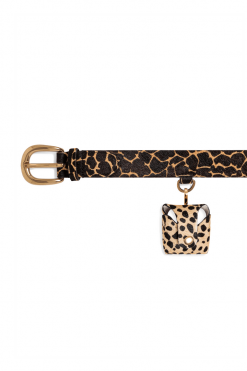 Heimstone Belt In Giraffe Printed Leather Leather Goods