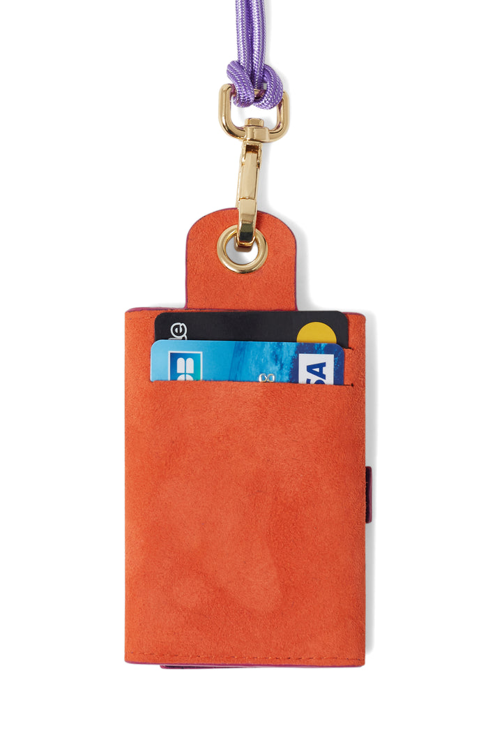 Heimstone The Minis - 6 Key Holder In Orange & Purple Suede 2 Heimstone The Minis - 6 Key Holder In Orange & Purple Suede