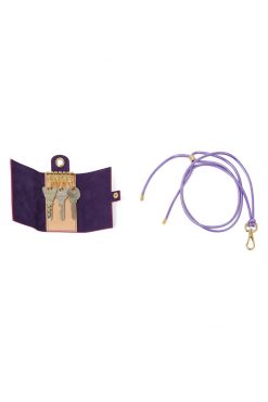 Heimstone The Minis - 6 Key Holder In Orange & Purple Suede 9 Heimstone The Minis - 6 Key Holder In Orange & Purple Suede