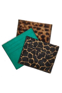 Heimstone The Minis - Card Holder In Giraffe Leather