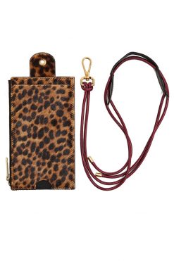 Heimstone Celebration Looks The Minis - Large Neck Wallet In Leopard Printed Leather