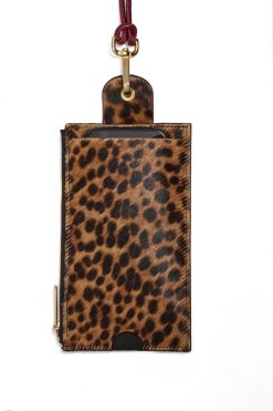 Heimstone Celebration Looks The Minis - Large Neck Wallet In Leopard Printed Leather