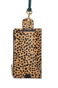Heimstone The Minis - Large Neck Wallet In Cheetah Printed Leather