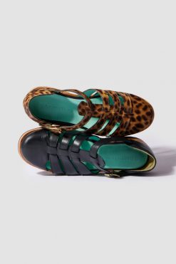 Heimstone Three Seven Paris Ricky Sandals In Leopard Printed Leather