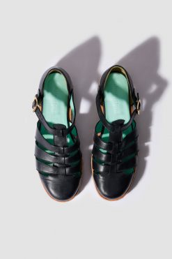 Heimstone Shoes Ricky Sandals In Black Leather