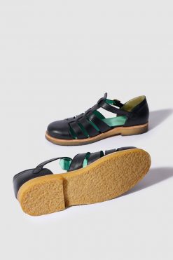 Heimstone Shoes Ricky Sandals In Black Leather