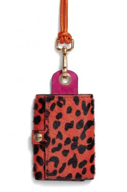 Heimstone The Minis - 6 Key Holder In Orange Leopard Leather