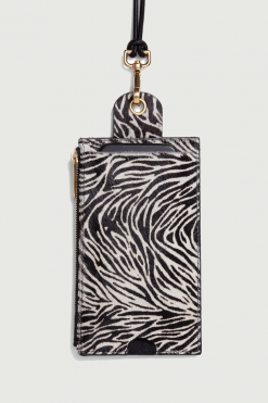Heimstone The Minis - Large Neck Wallet In Zebra Printed Leather