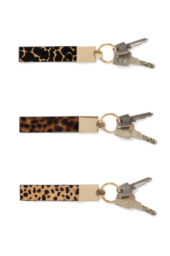 Heimstone The Minis - Key Holder In Leopard Printed Leather
