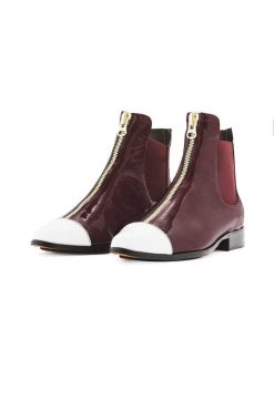 Heimstone Duchesse Boots In Burgundy Leather