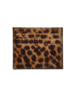 Heimstone The Minis - Card Holder In Leopard Leather Heimstone Signature